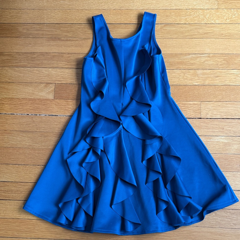 Hannah Banana Vibrant Blue Ruffle Dress